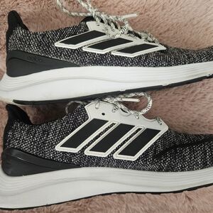 Adidas Mens Size 9.5 EnergyFalcon Black White Sneakers Cloudform